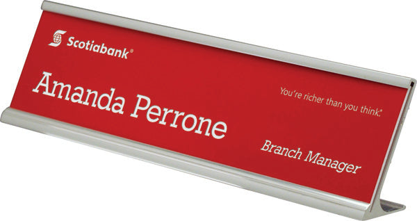 Name Plate with Aluminum Holder